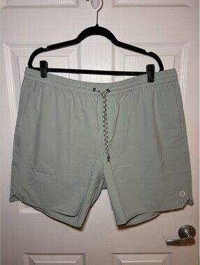 Free Fly Andre’s Men’s Athletic Shorts Size XXL 7” Inseam Light Green Unlined